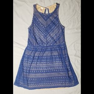 Blue lace dress